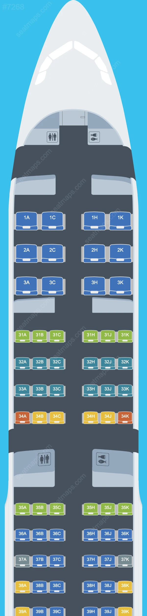 China Southern Airbus A321 Seat Maps A321-200 V.2