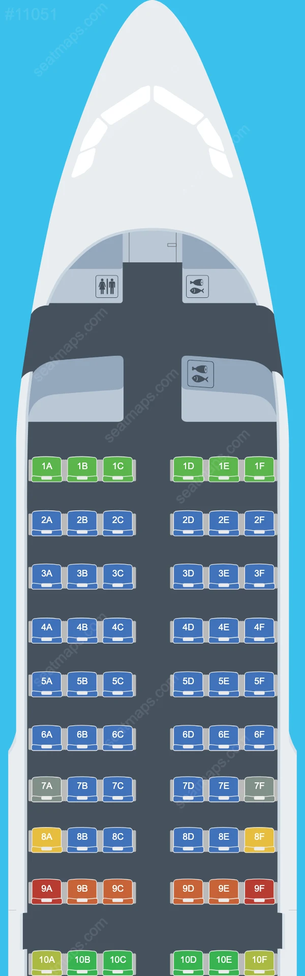 Lufthansa Airbus A319 Seat Maps A319-100 V.2