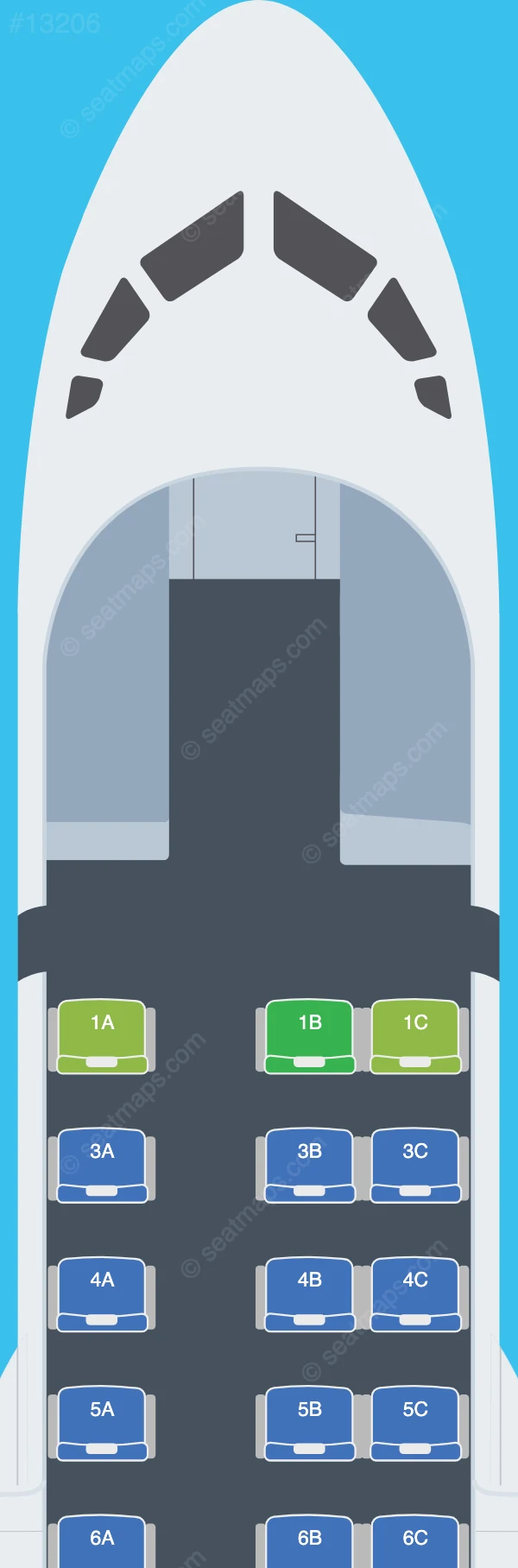 JSX Air ATR 42-600 seatmap preview