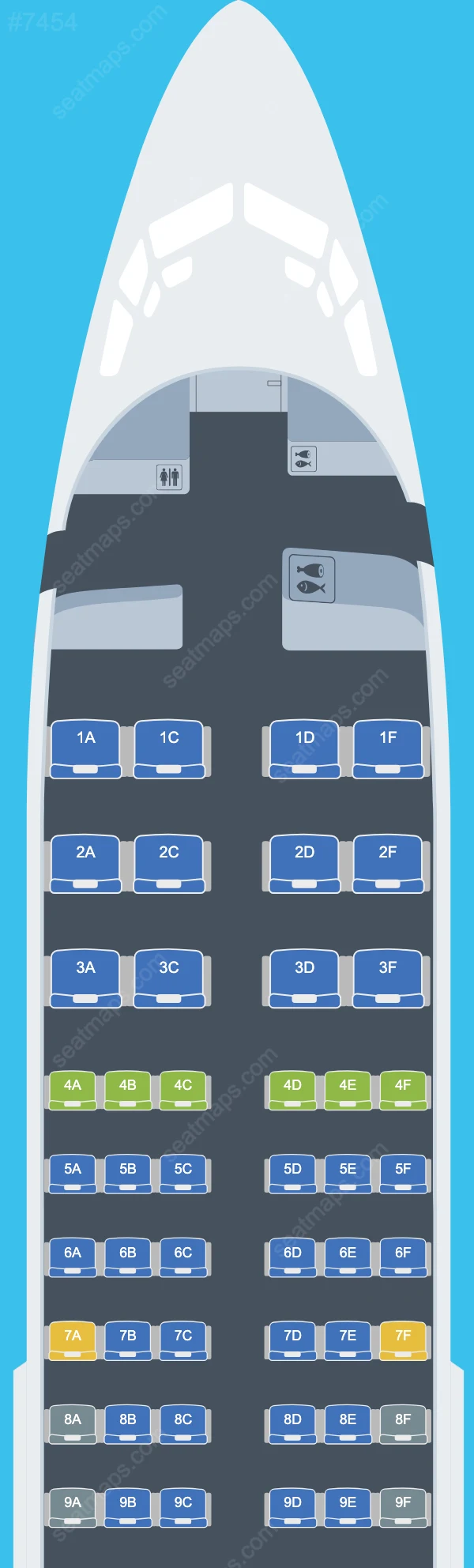 Georgian Airways Boeing 737 Seat Maps 737-700