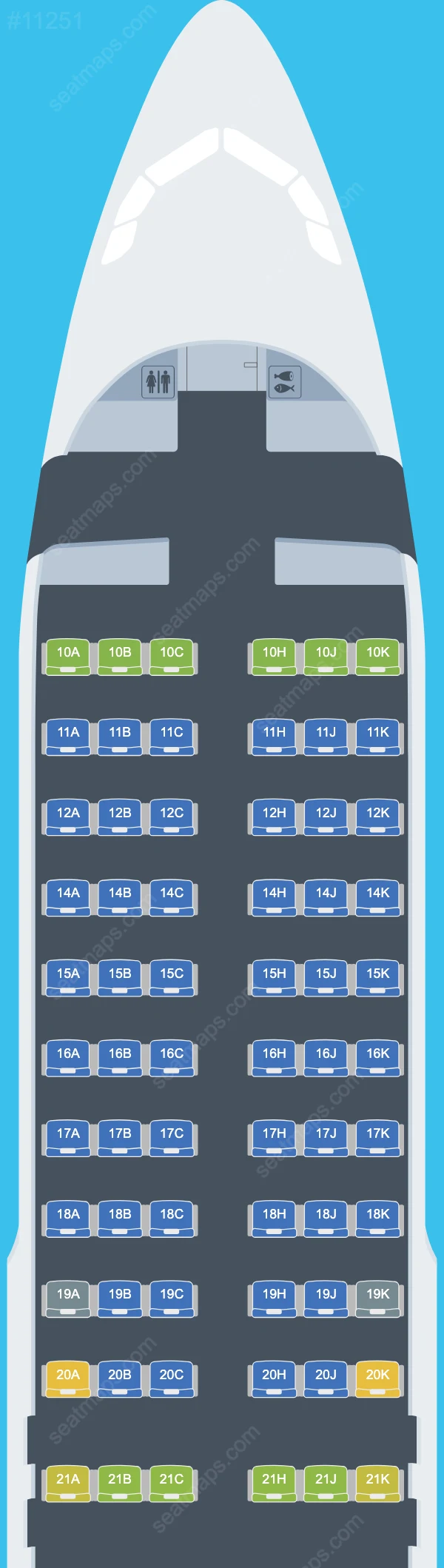 SmartLynx Airbus A320-200 V.4 seatmap preview
