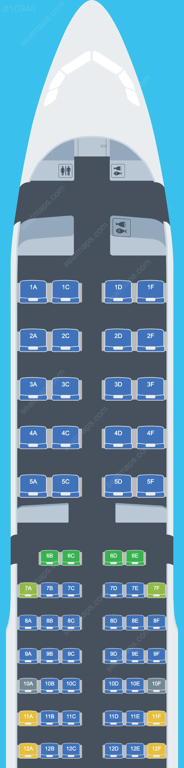 Turkish Airlines Airbus A321 Seat Maps A321-200 V.4
