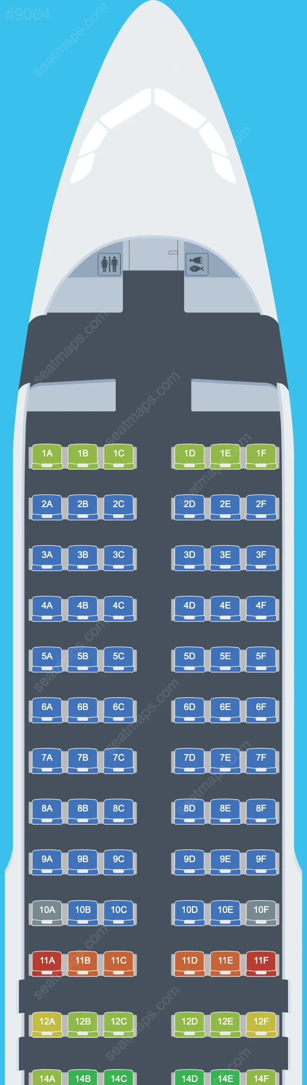 Jetstar Airways Airbus A320 Seat Maps A320-200 V.1