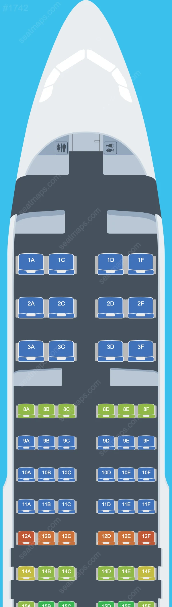 Схема мест Airbus A320