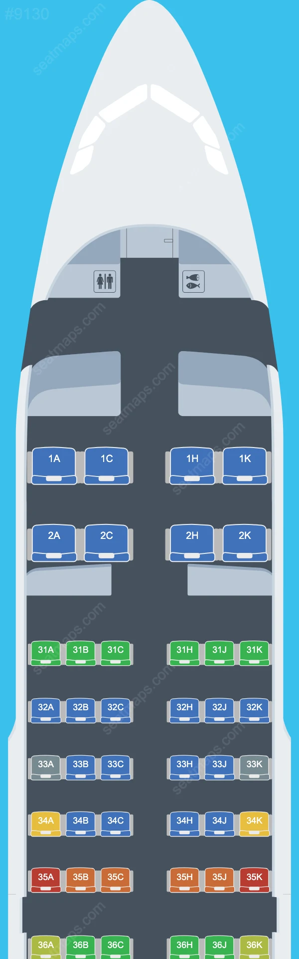China Southern Airbus A319 Seat Maps A319-100 V.3