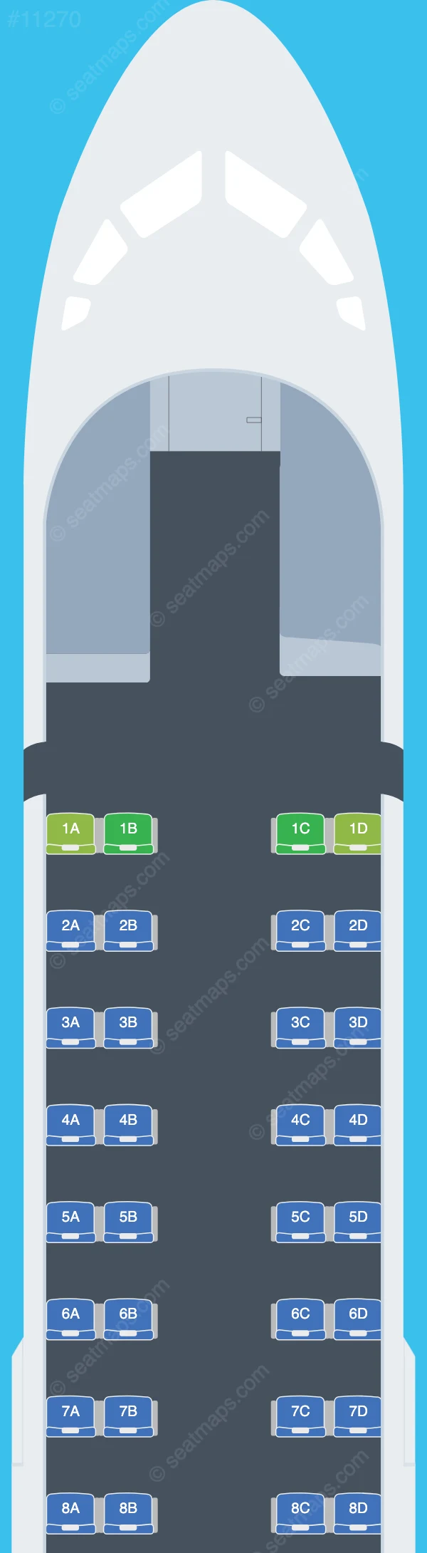 Maldivian ATR 72-600 seatmap preview