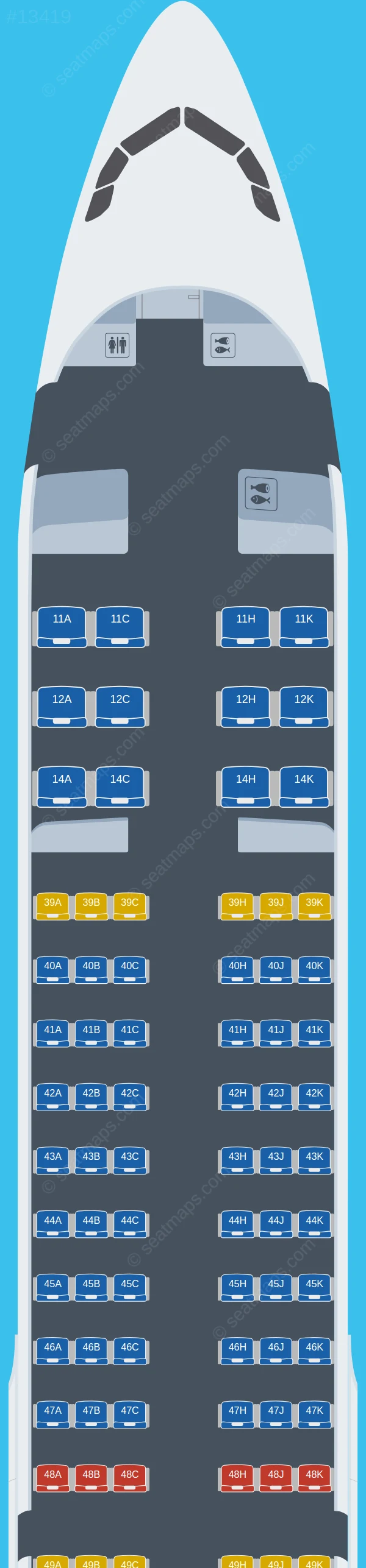Cathay Pacific Airbus A321neo V.2 seatmap preview