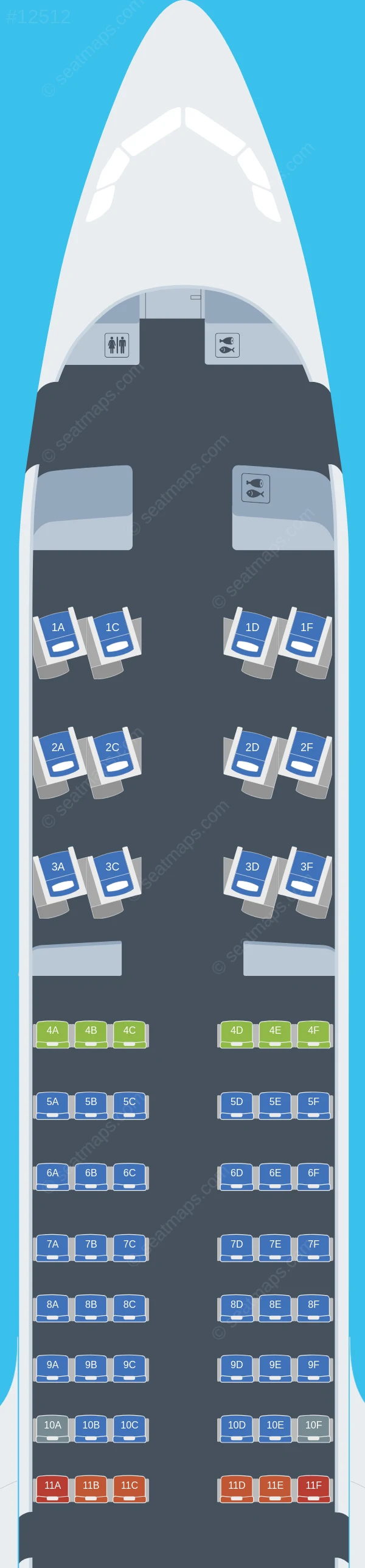 Air India Airbus A321neo V.3 seatmap preview