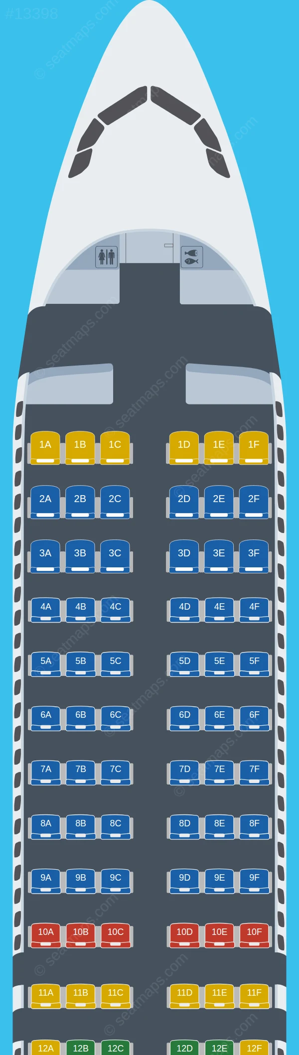 Air Greenland Airbus A320neo seatmap preview