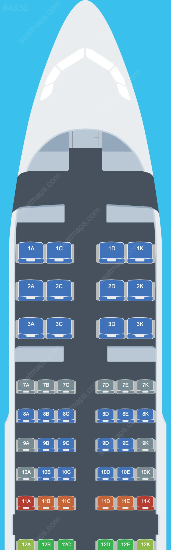 Avianca El Salvador Airbus A319 Seat Maps A319-100