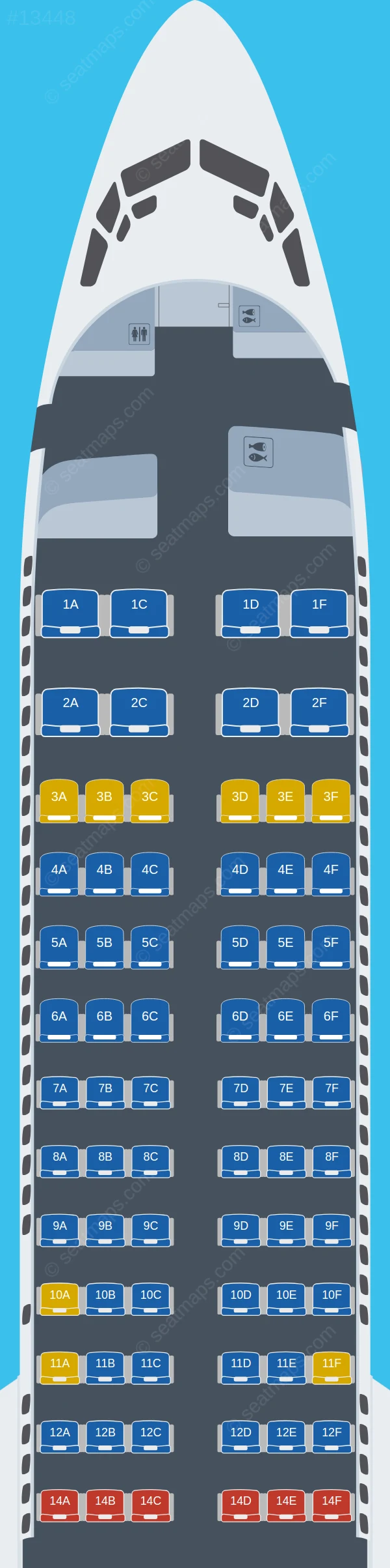 Allegiant Air Boeing 737 MAX 8 seatmap preview