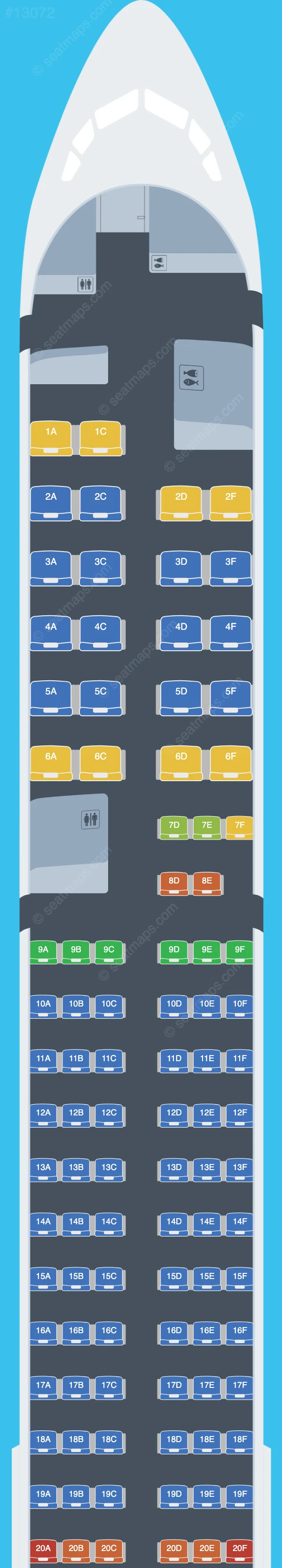 Fly Khiva Boeing 757-300 seatmap mobile preview