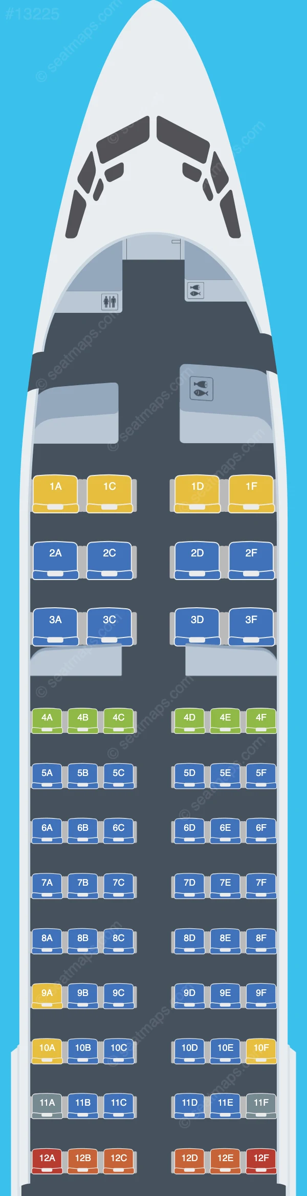GetJet Airlines Boeing 737-800 V.2 seatmap preview