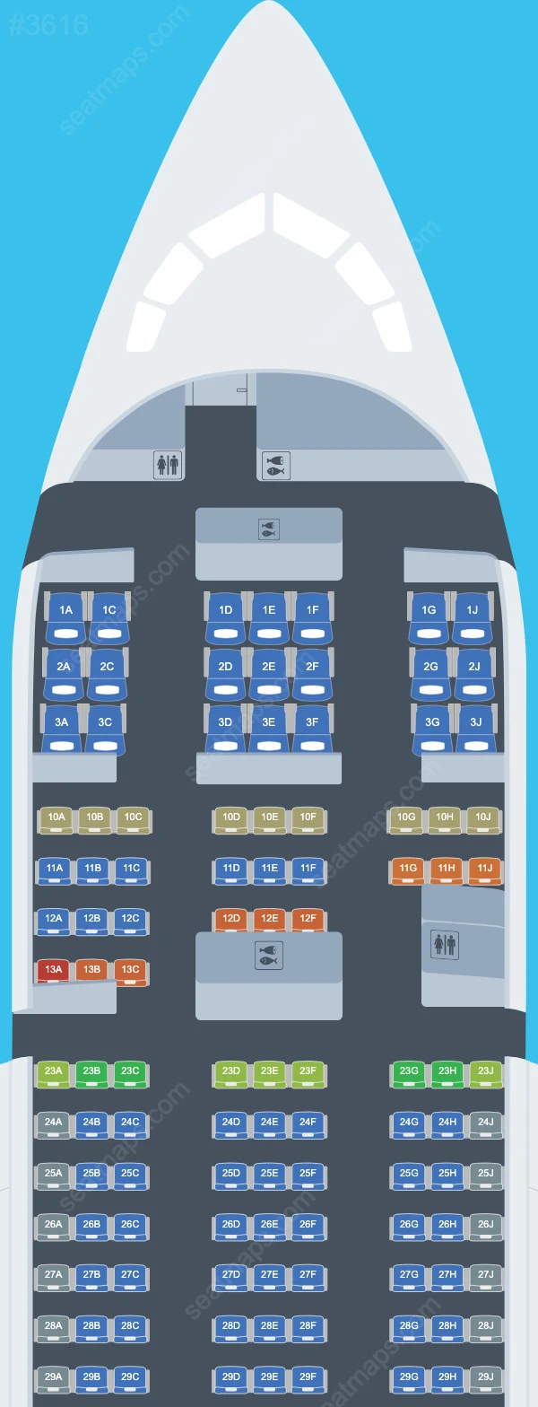 Jetstar Airways Boeing 787 Seat Maps 787-8