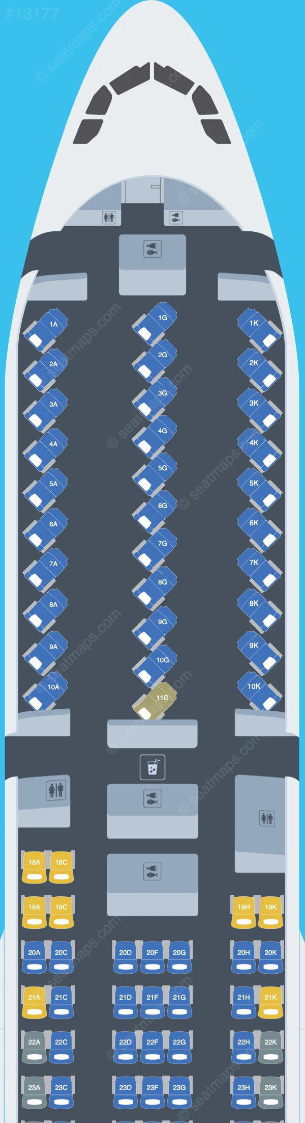 Wamos Air Airbus A330-300 V.6 seatmap preview