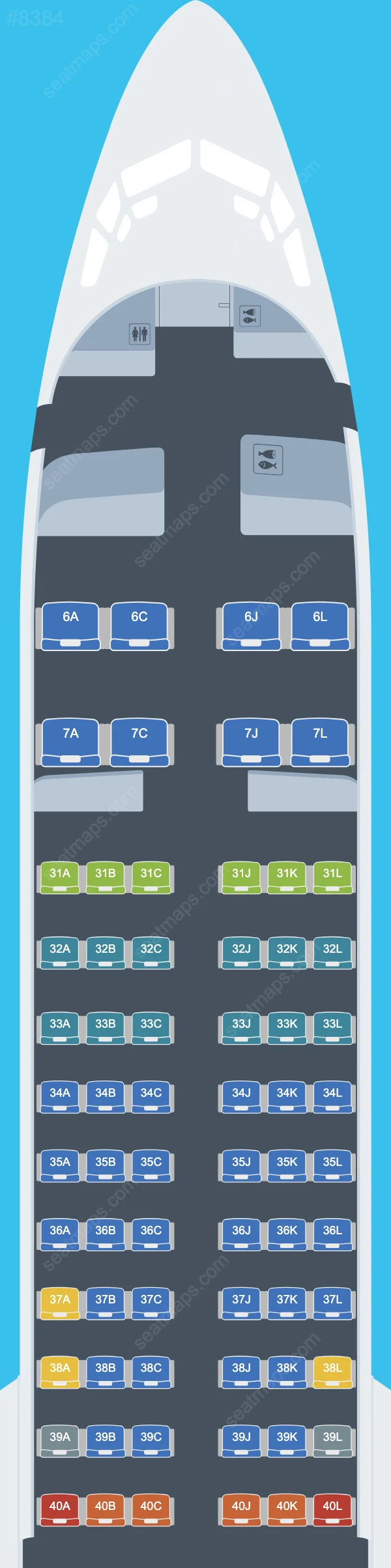 China Eastern Boeing 737 MAX 8 seatmap preview