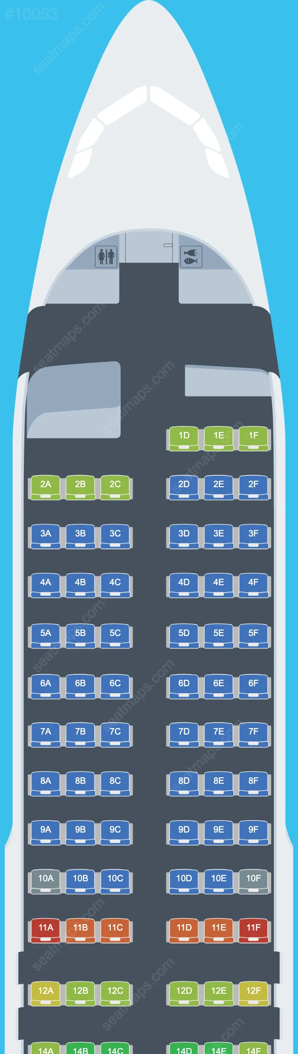 Transavia France Airbus A320 Seat Maps A320-200