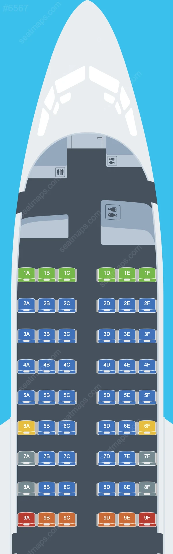 Blue Air Boeing 737 Plan de Salle 737-500 V.1