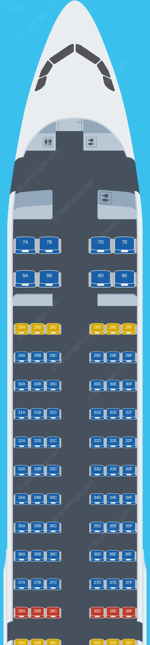 Asiana Airlines Airbus A321neo V.2 new seatmap preview