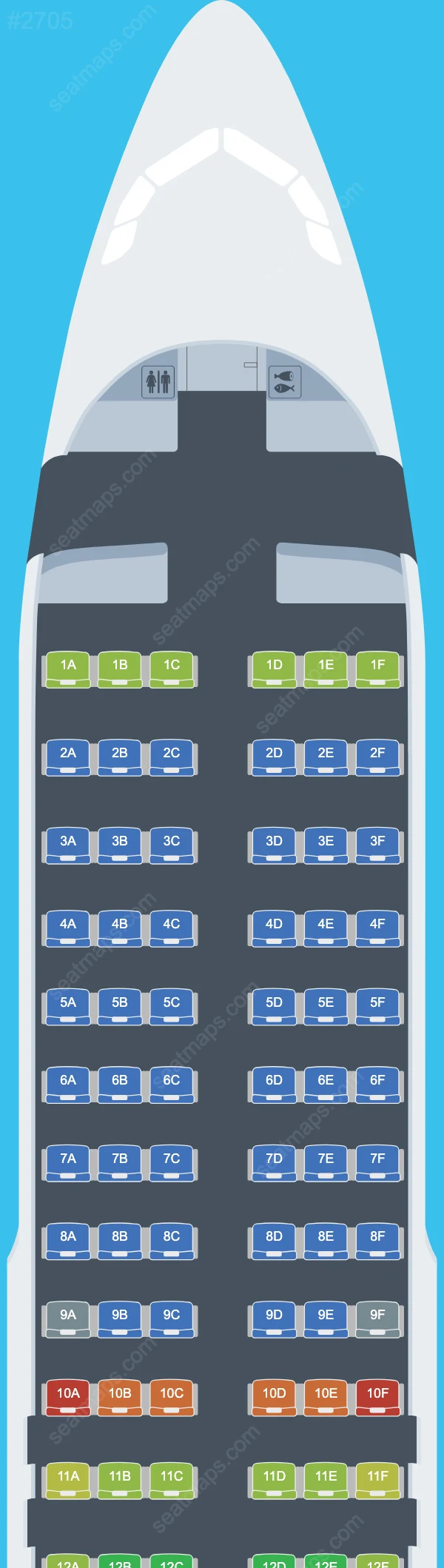 LATAM Airlines Airbus A320 Seat Maps A320-200 V.3