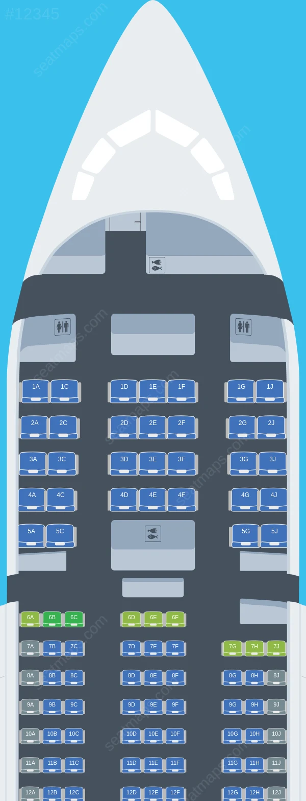 Avianca Boeing 787-8 V.3 seatmap preview