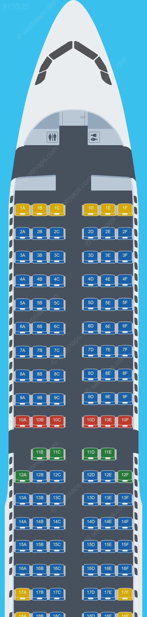 Nesma Airlines (Egypt) Airbus A321-200 V.1 seatmap preview
