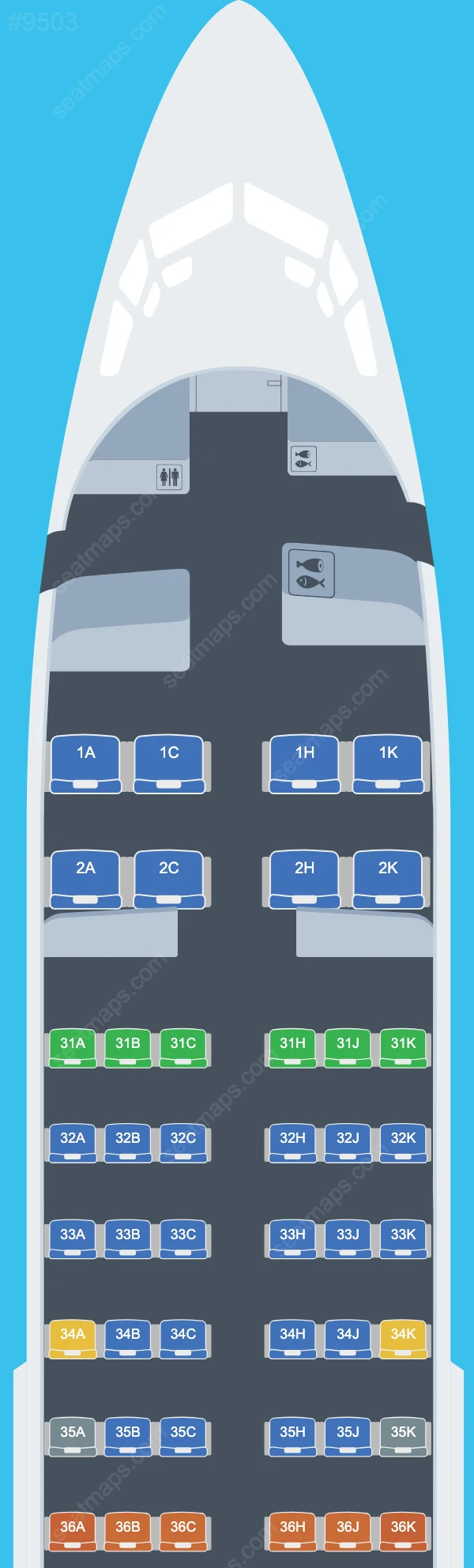 China Southern Boeing 737 Seat Maps 737-700 V.5
