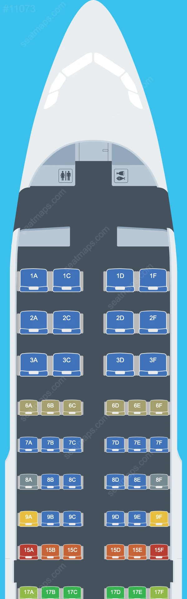 Alaska Airlines Airbus A319 Seat Maps A319-100 V.2
