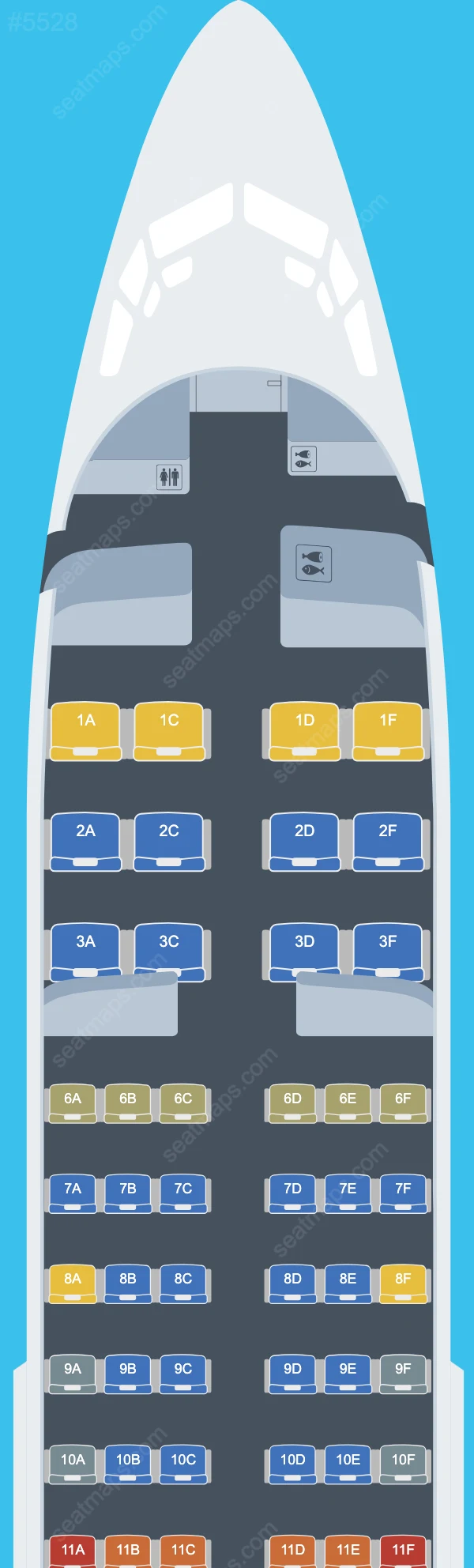 Arik Air Boeing 737 Seat Maps 737-700 V.2