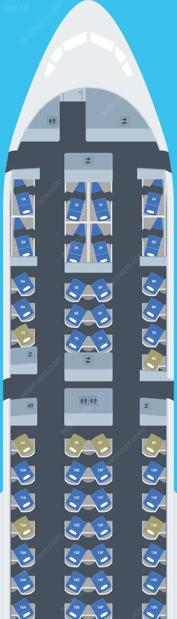 British Airways Boeing 777 Seat Maps 777-200 ER V.1