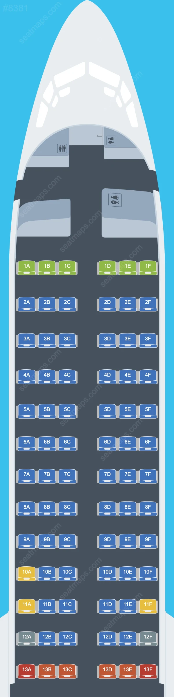 SCAT Airlines Boeing 737 MAX 8 Seat Maps 737 MAX 8