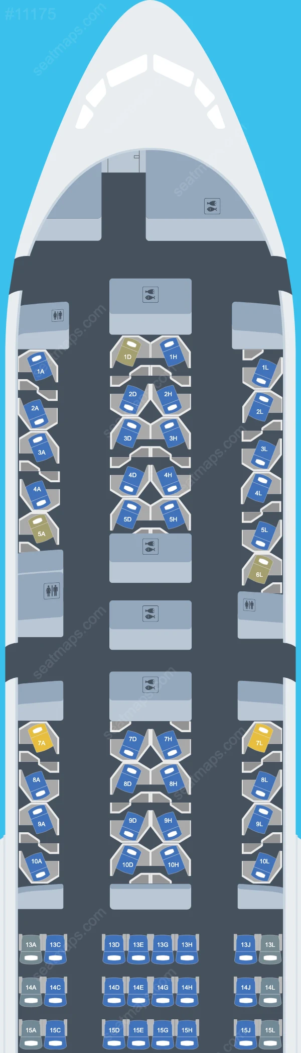 American Airlines Boeing 777 Seat Maps 777-200 ER V.2