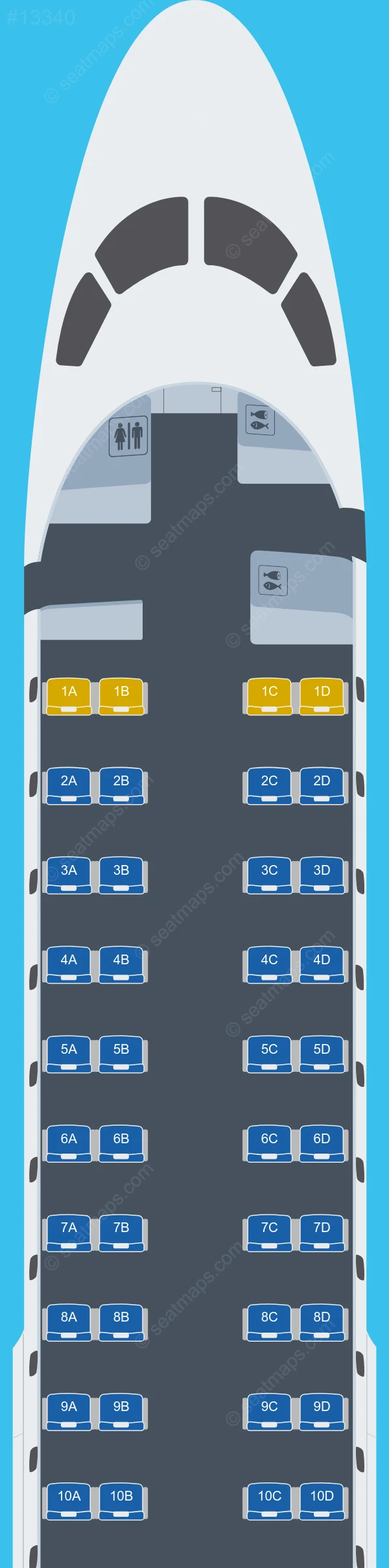 Star Air (India) Embraer E175 V.2 seatmap preview