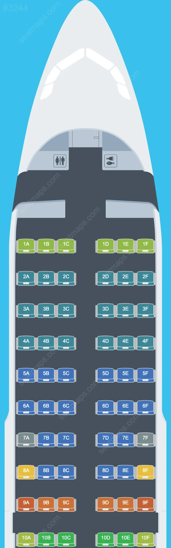 Vueling Airbus A319 Seat Maps A319-100