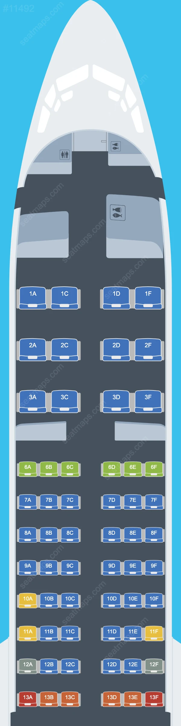 Luxair Boeing 737 MAX 8 V.3 seatmap preview