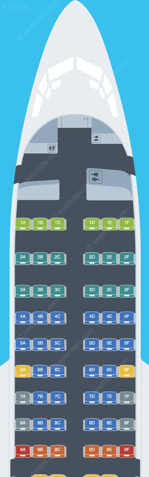 Nam Air Boeing 737-500 V.2 seatmap preview