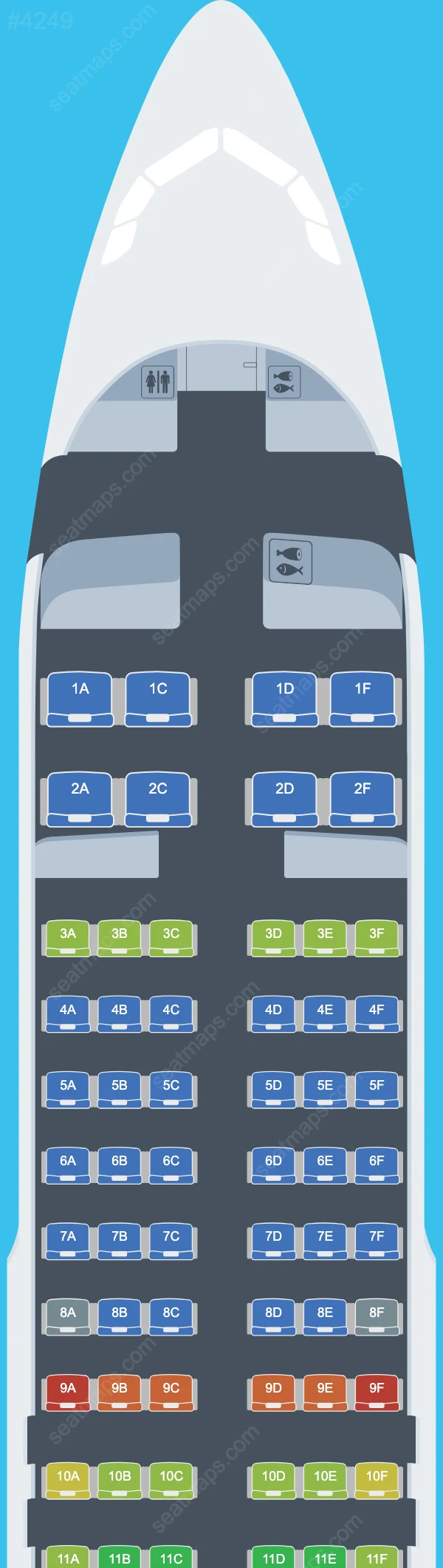 Shenzhen Airlines Airbus A320 Plan de Salle A320-200