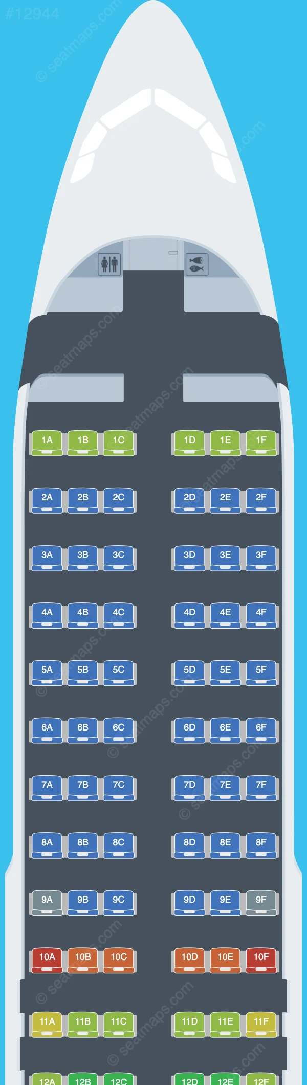 Air Arabia Airbus A320neo seatmap preview