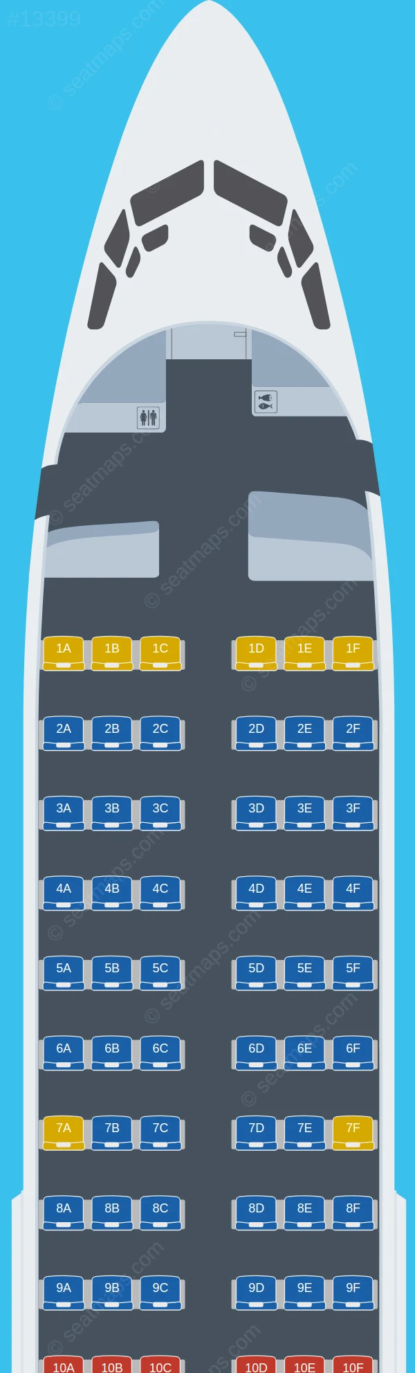 Air Peace Boeing 737-700 seatmap mobile preview