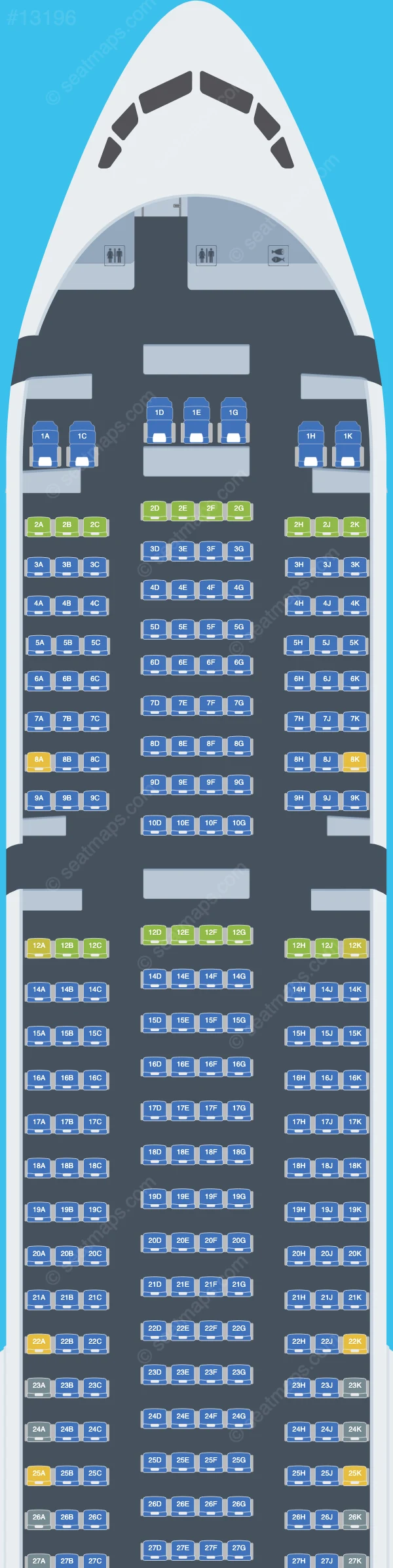 Mavi Gok Airlines Boeing 777-300ER seatmap preview