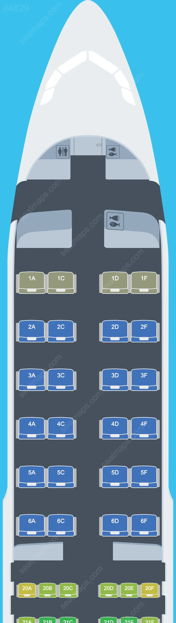 Middle East Airlines Airbus A320 Seat Maps A320-200