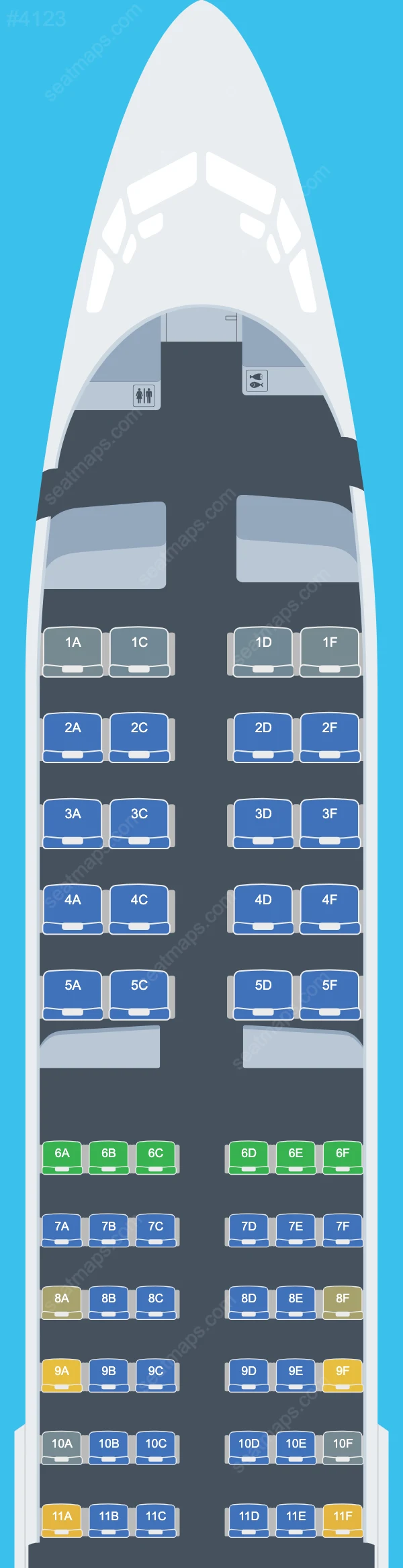 Aeroflot Boeing 737 Seat Maps 737-800