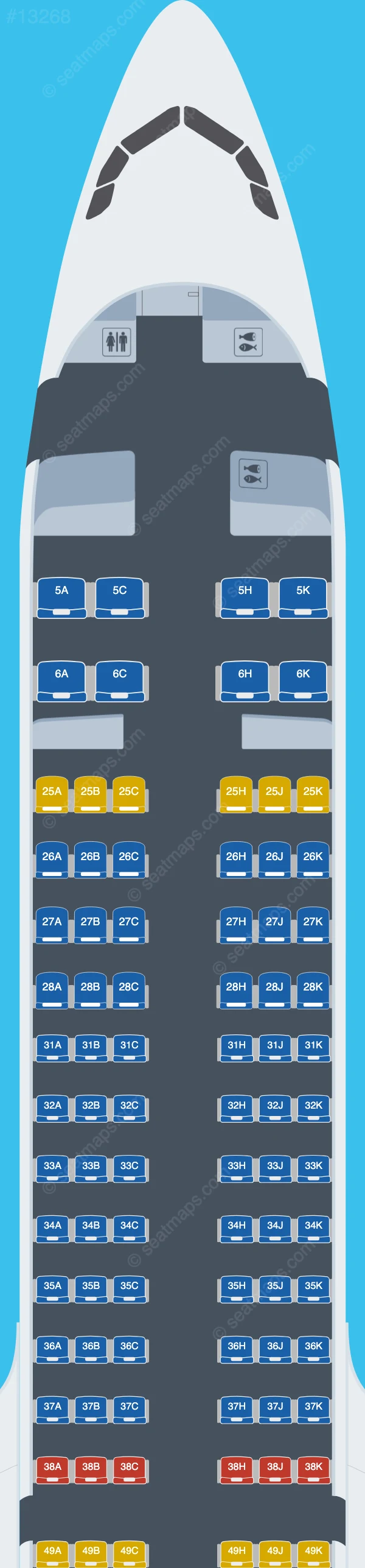 China Southern Airbus A321neo V.4 seatmap preview