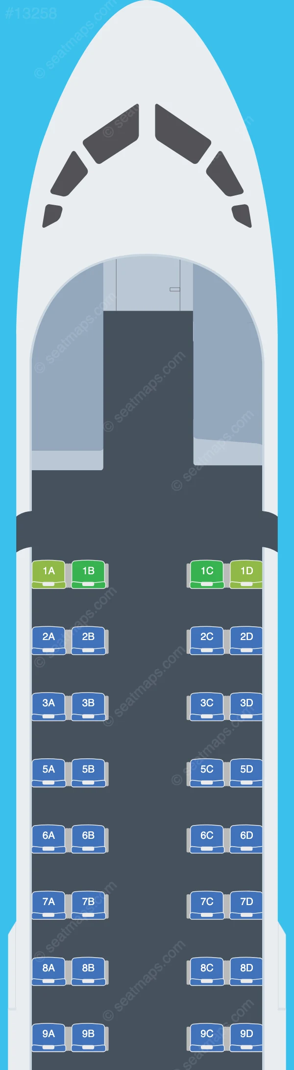 SUM Air ATR 72-600 seatmap preview