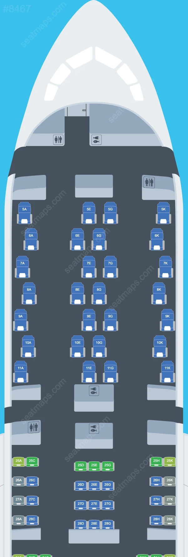 China Southern Boeing 787 Seat Maps 787-9 V.2