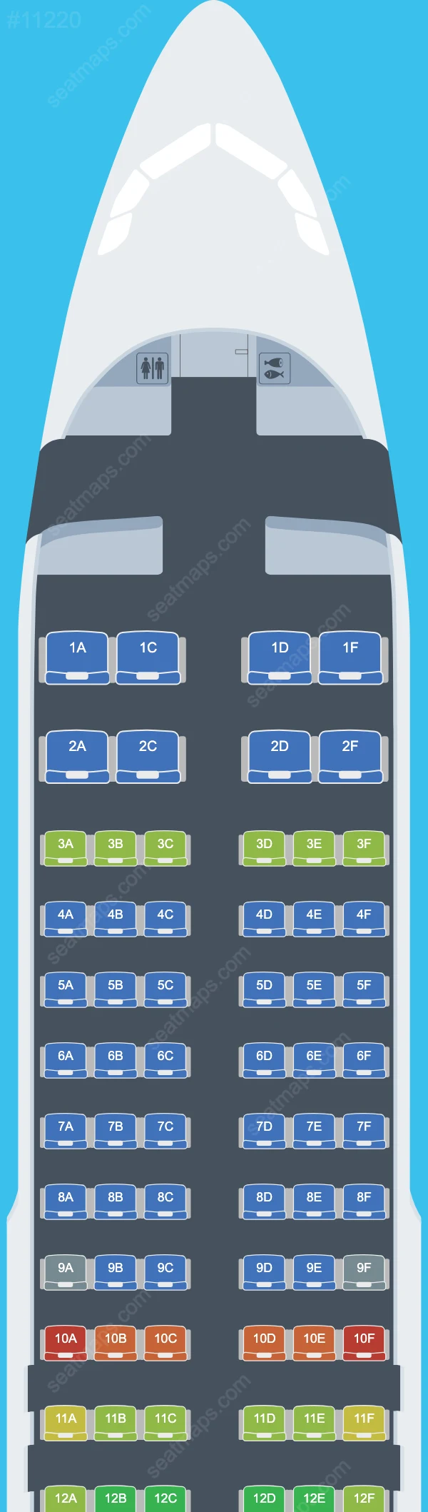 Bamboo Airways Airbus A320-200neo V.1 seatmap preview