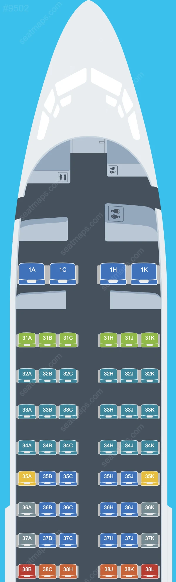China Southern Boeing 737 Seat Maps 737-700 V.2