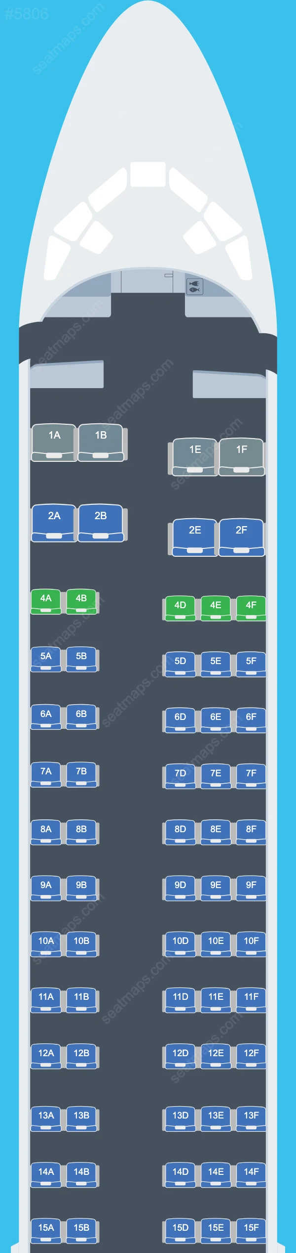 Hawaiian Airlines Boeing 717-200 seatmap mobile preview