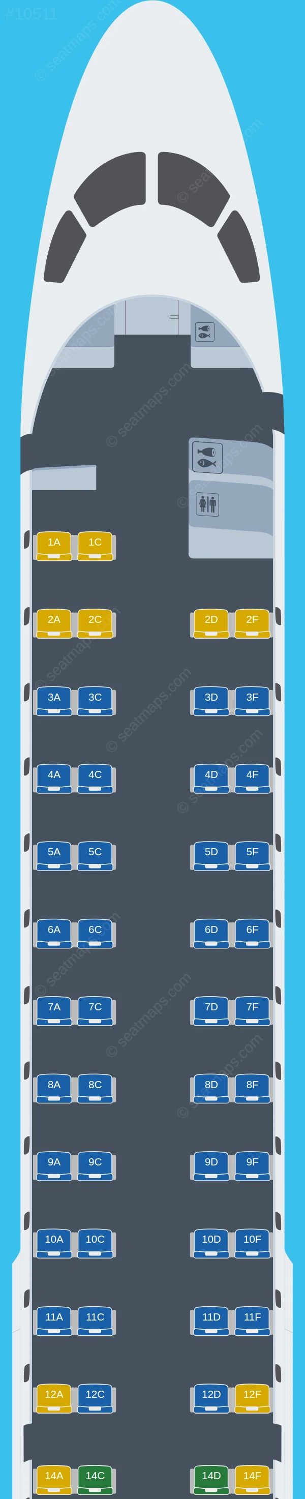 Embraer 195 Seat Map Embraer 195 Seat Map