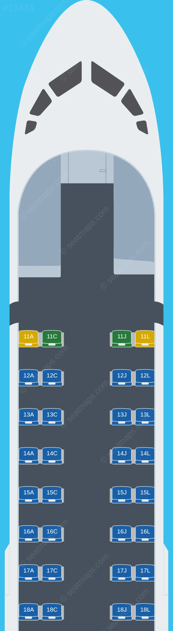 Air Congo ATR 72-600 seatmap preview